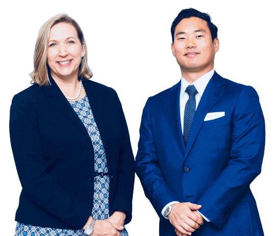 Photo of Attorneys Amber N. Heinze and Pablo M. Kim