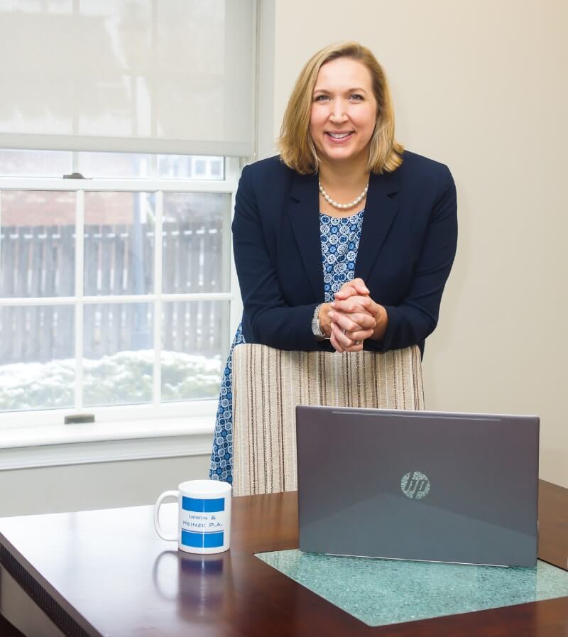Photo of Attorney Amber N. Heinze at Office Desk